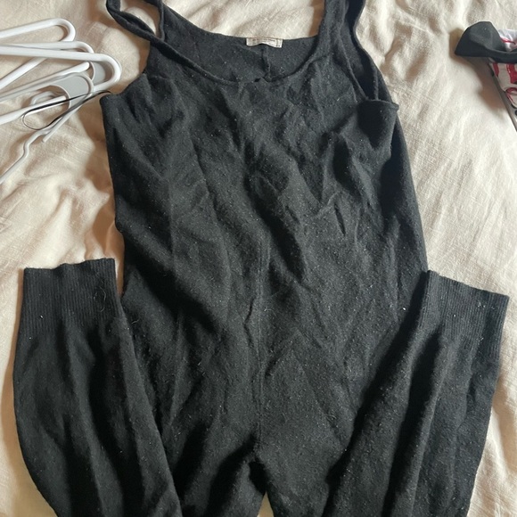 Zara Wool Blend Black Sleeveless Maternity Jumpsuit - Picture 5 of 6
